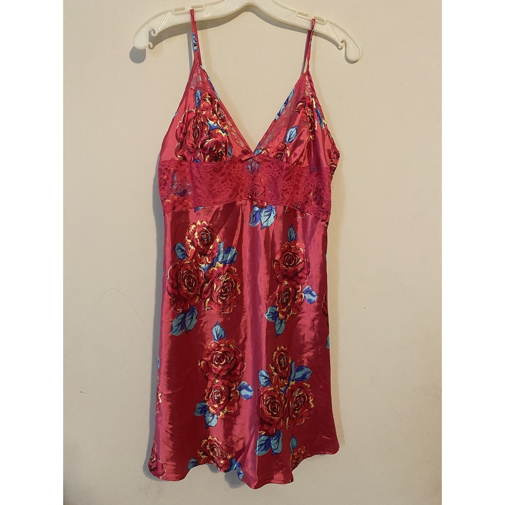 NEWVictoria Secret Sexy Little Things Red Silky Lace Lingerie Nightie Babydoll M